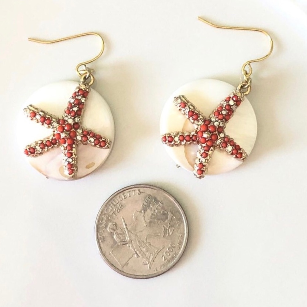 New Handmade Starfish/Shell Disc Earrings - Picture 7 of 7